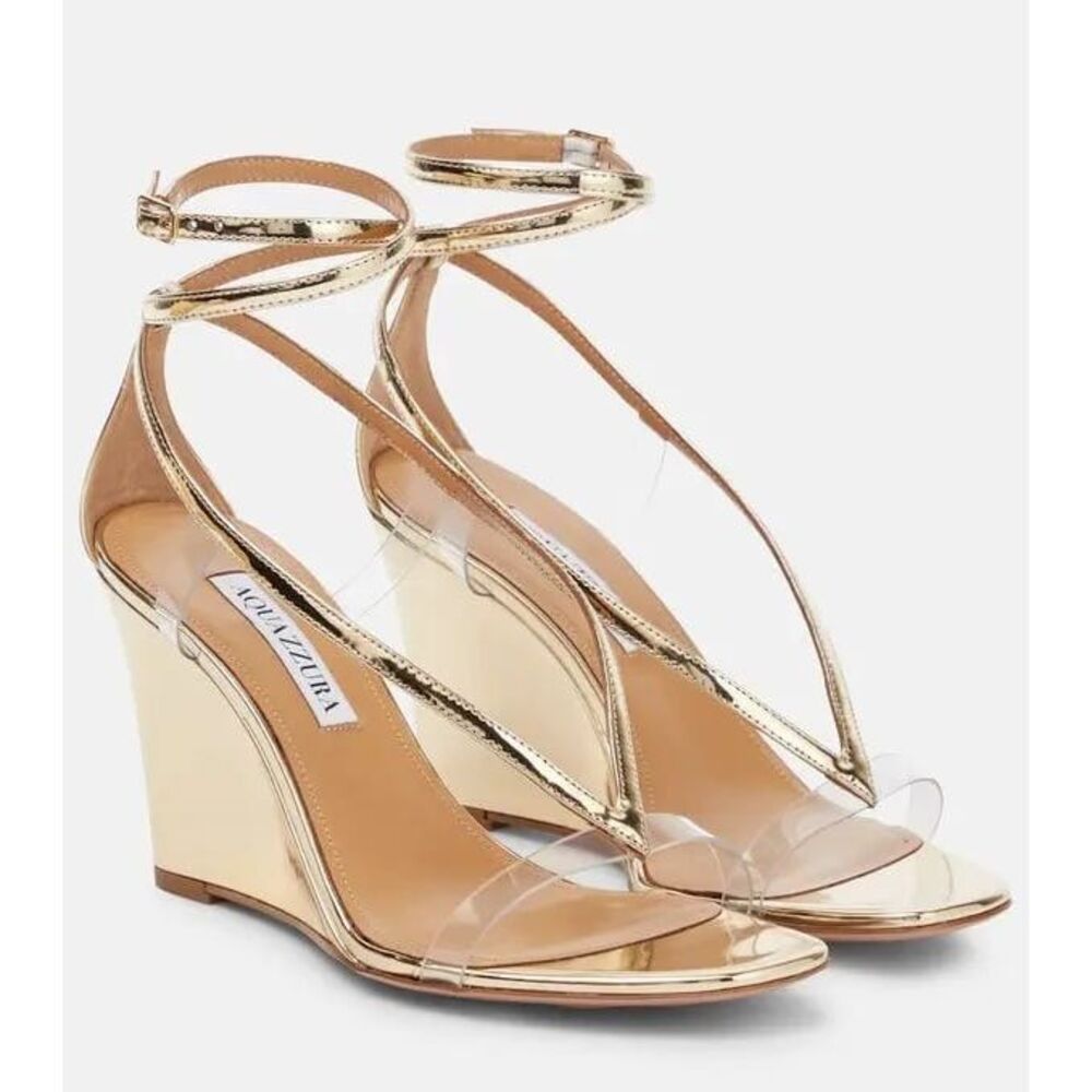 AQUAZZURA Illusions 85 Wedge Sandals Size EU38/US8 $750_10